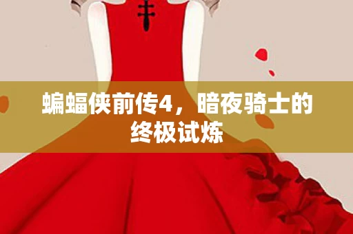 暗夜骑士的终极试炼图片