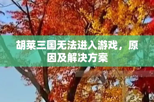 胡莱三国无法进入游戏图片