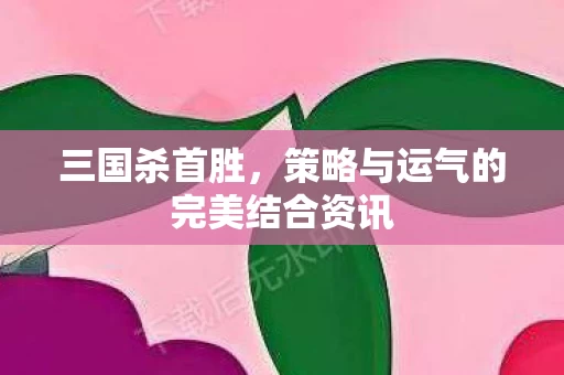 策略与运气的完美结合资讯图片