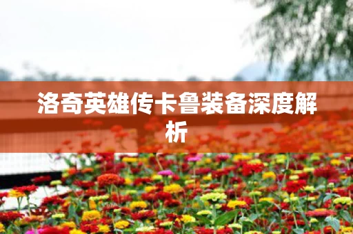 洛奇英雄传卡鲁装备深度解析图片