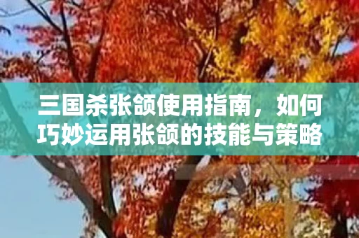 如何巧妙运用张颌的技能与策略图片