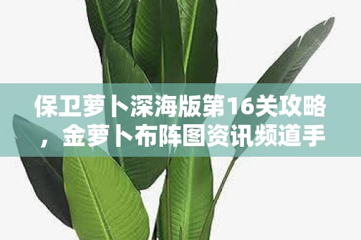 保卫萝卜深海版第16关攻略图片