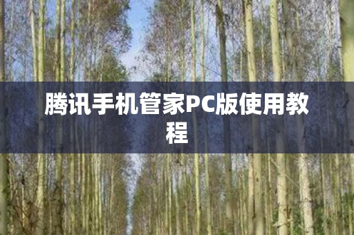 腾讯手机管家PC版使用教程图片