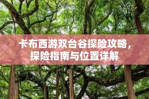 卡布西游双台谷探险攻略图片