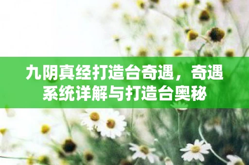 奇遇系统详解与打造台奥秘图片
