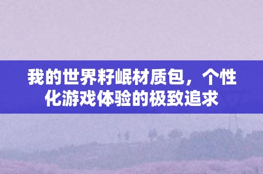 个性化游戏体验的极致追求图片