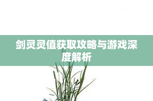剑灵灵值获取攻略与游戏深度解析图片
