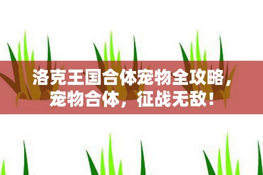 洛克王国合体宠物全攻略图片