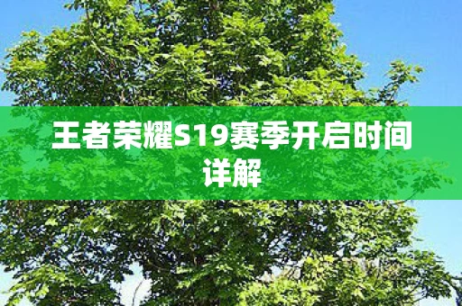 王者荣耀S19赛季开启时间详解 王者荣耀S19赛季开启时间详解