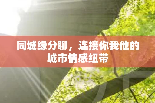 连接你我他的城市情感纽带图片