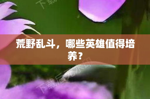 哪些英雄值得培养图片