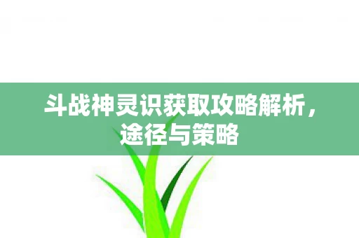 斗战神灵识获取攻略解析图片