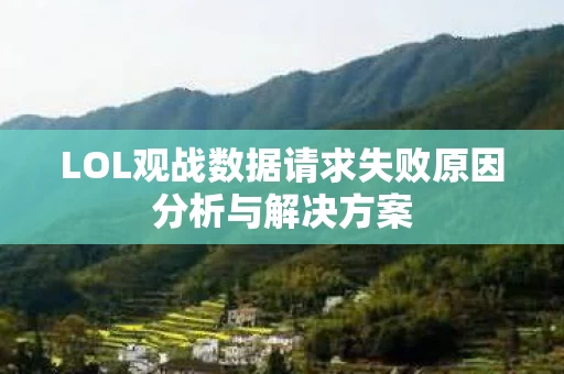 LOL观战数据请求失败原因分析与解决方案图片