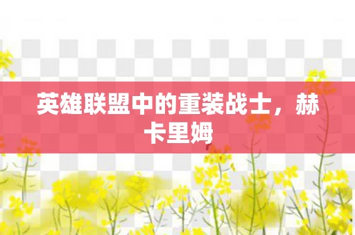 英雄联盟中的重装战士图片