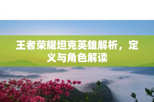 王者荣耀坦克英雄解析图片