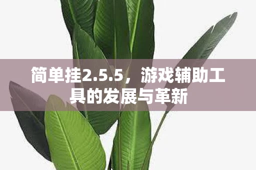 游戏辅助工具的发展与革新图片