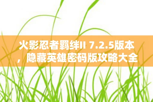 隐藏英雄密码版攻略大全图片