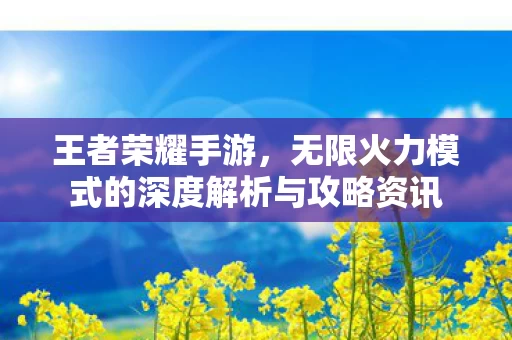 无限火力模式的深度解析与攻略资讯图片