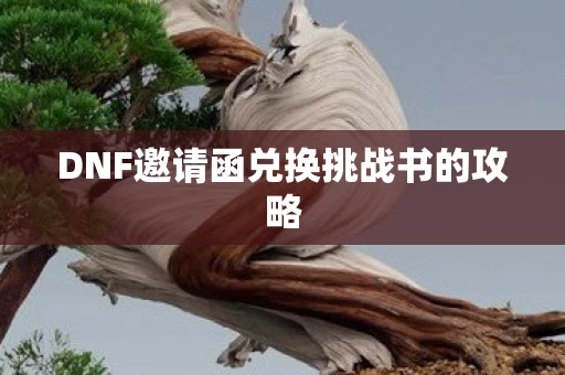 DNF邀请函兑换挑战书的攻略图片