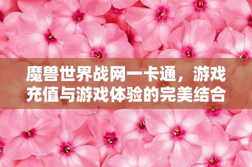 游戏充值与游戏体验的完美结合图片