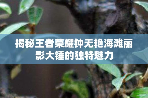 揭秘王者荣耀钟无艳海滩丽影大锤的独特魅力图片