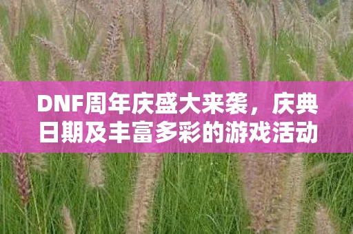 庆典日期及丰富多彩的游戏活动图片