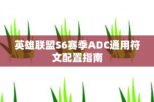 英雄联盟S6赛季ADC通用符文配置指南图片