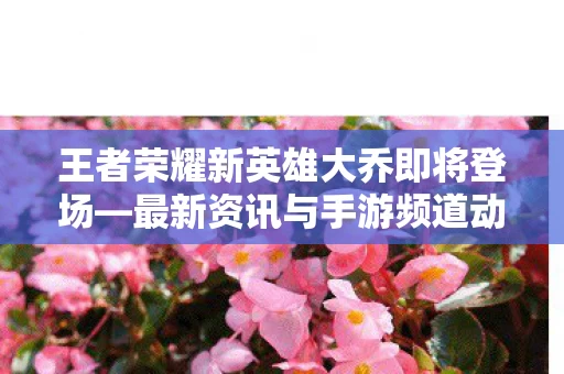 王者荣耀新英雄大乔即将登场图片
