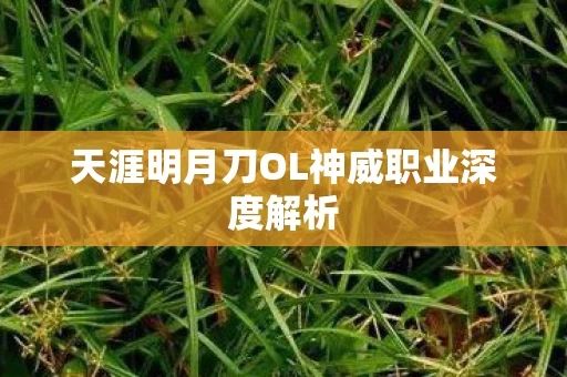 天涯明月刀OL神威职业深度解析图片