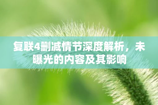复联4删减情节深度解析图片
