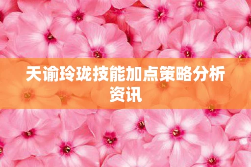 天谕玲珑技能加点策略分析资讯图片