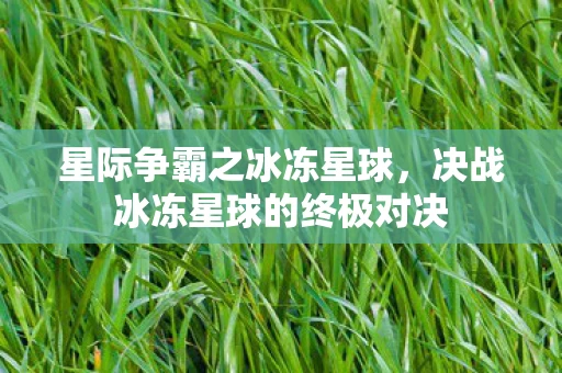 决战冰冻星球的终极对决图片