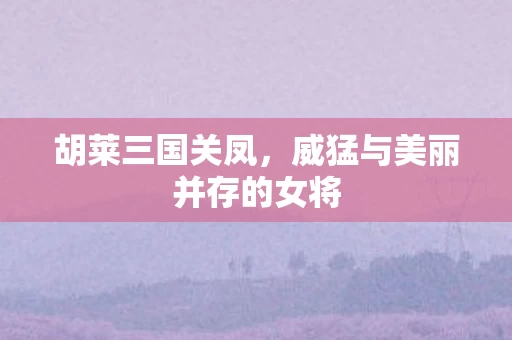 威猛与美丽并存的女将图片