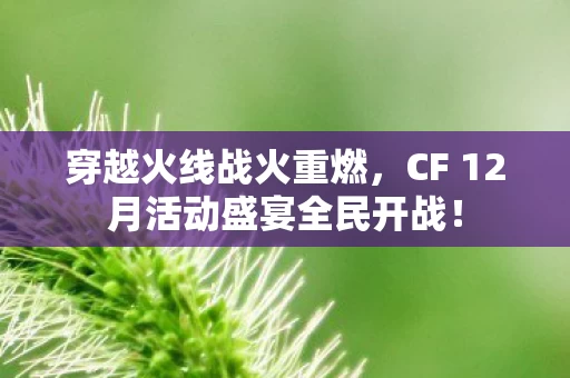 CF 12月活动盛宴全民开战图片