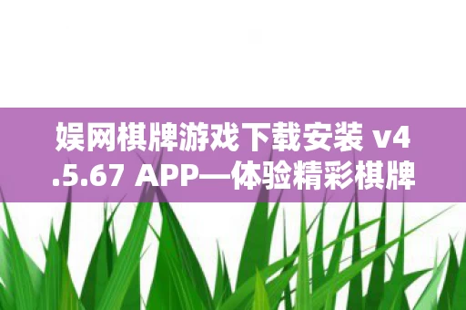娱网棋牌游戏下载安装 v4图片