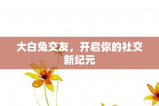 开启你的社交新纪元图片