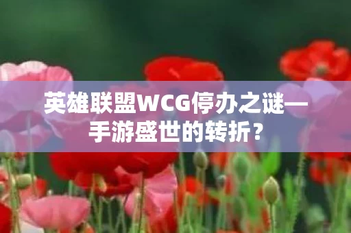 英雄联盟WCG停办之谜图片