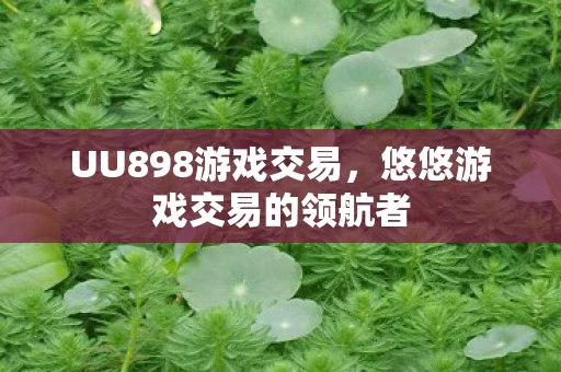 悠悠游戏交易的领航者图片