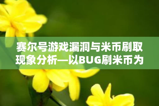 赛尔号游戏漏洞与米币刷取现象分析图片