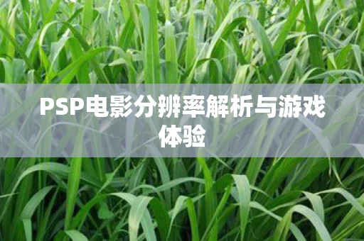 PSP电影分辨率解析与游戏体验图片