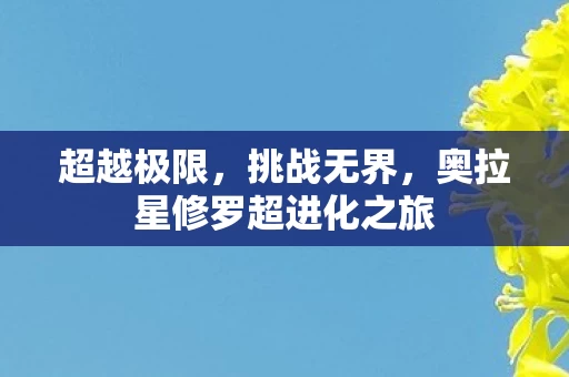 奥拉星修罗超进化之旅图片