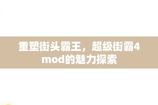 超级街霸4mod的魅力探索图片