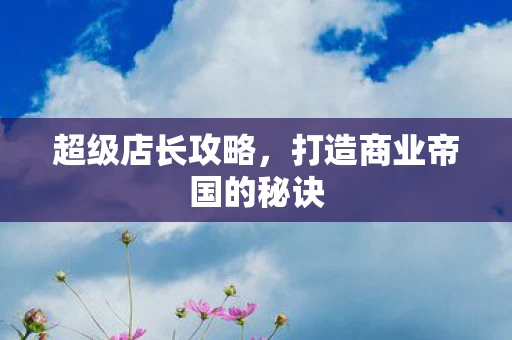 打造商业帝国的秘诀图片