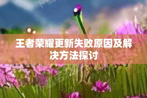 王者荣耀更新失败原因及解决方法探讨图片