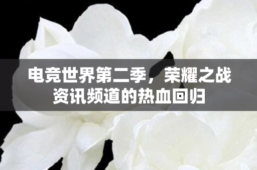荣耀之战资讯频道的热血回归图片