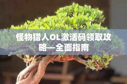 怪物猎人OL激活码领取攻略图片