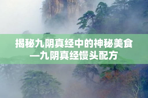揭秘九阴真经中的神秘美食图片