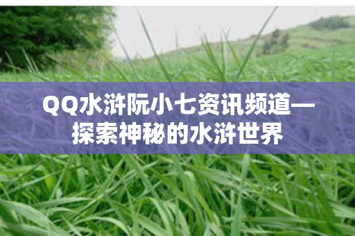 QQ水浒阮小七资讯频道图片