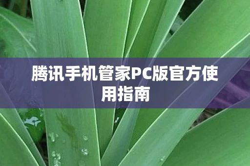 腾讯手机管家PC版官方使用指南图片