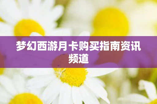梦幻西游月卡购买指南资讯频道图片